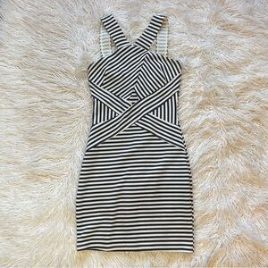 Mystic White & Blue Strapless Dress